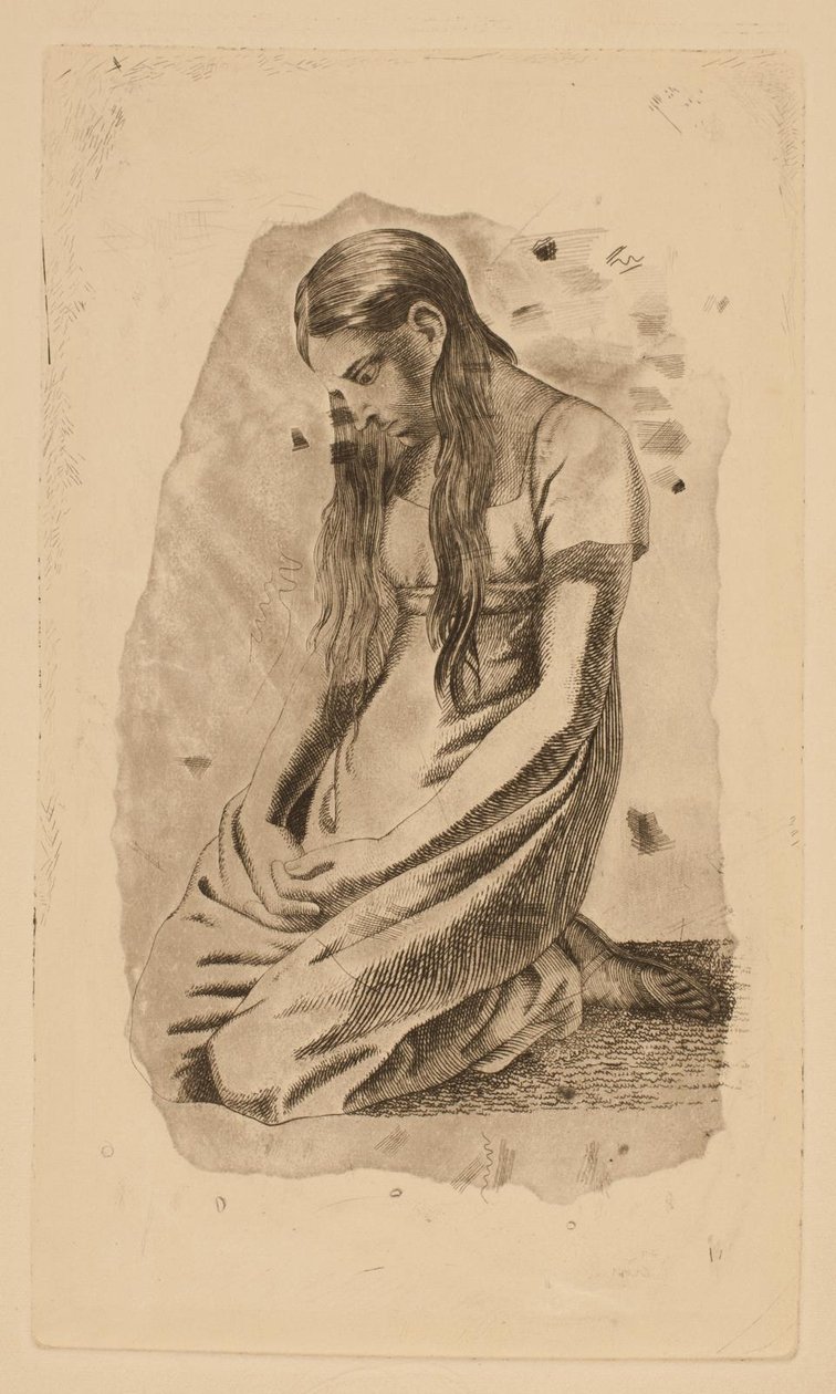 jovem de joelhos de Erling Eckersberg