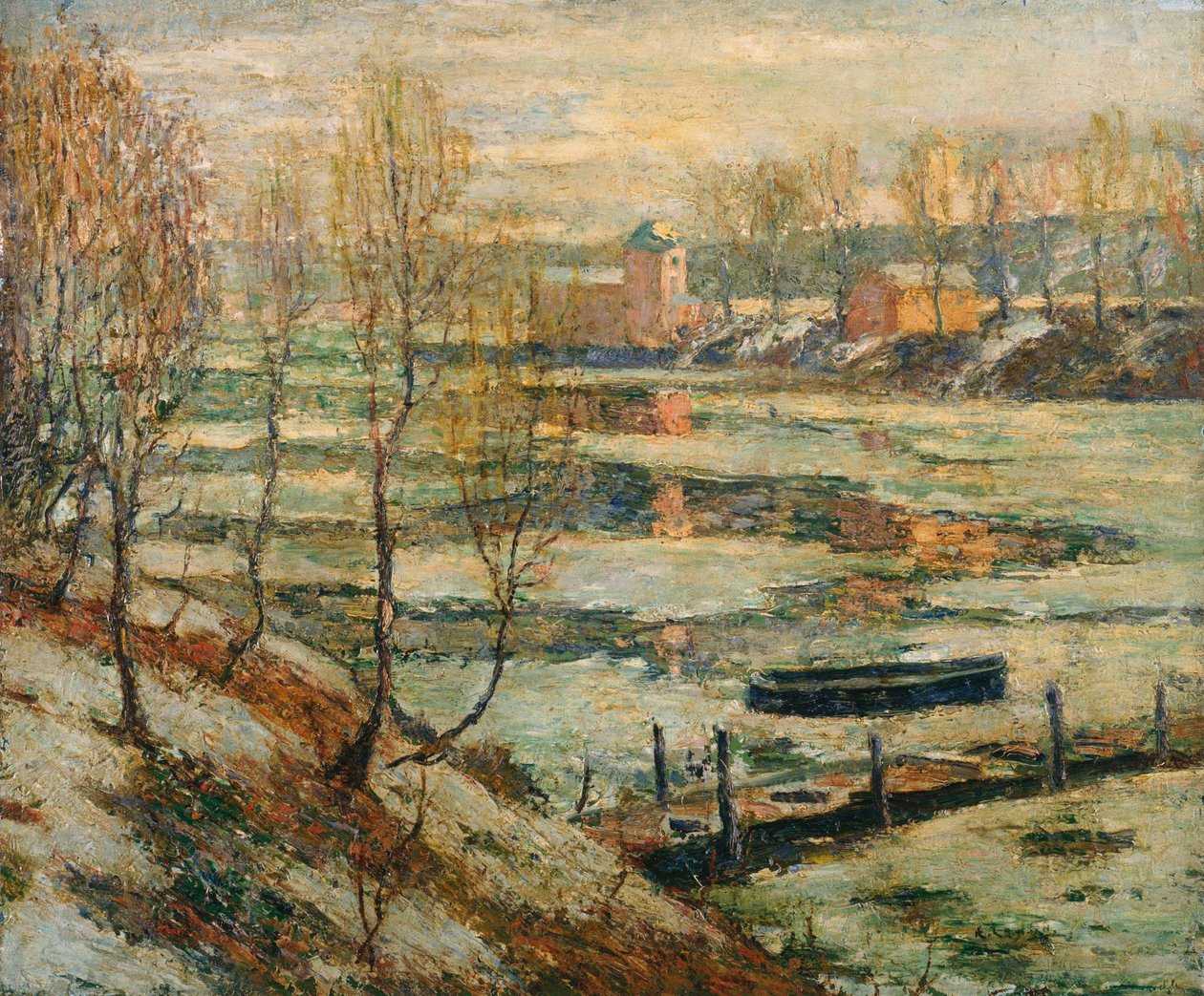 Gelo no rio de Ernest Lawson