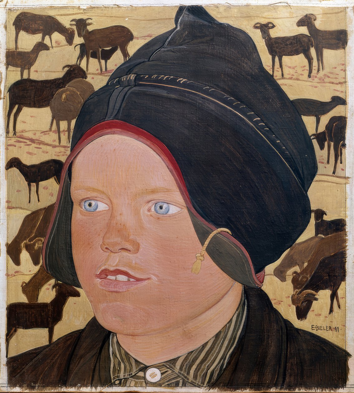 A rapariga com a ovelha de Ernest Bieler