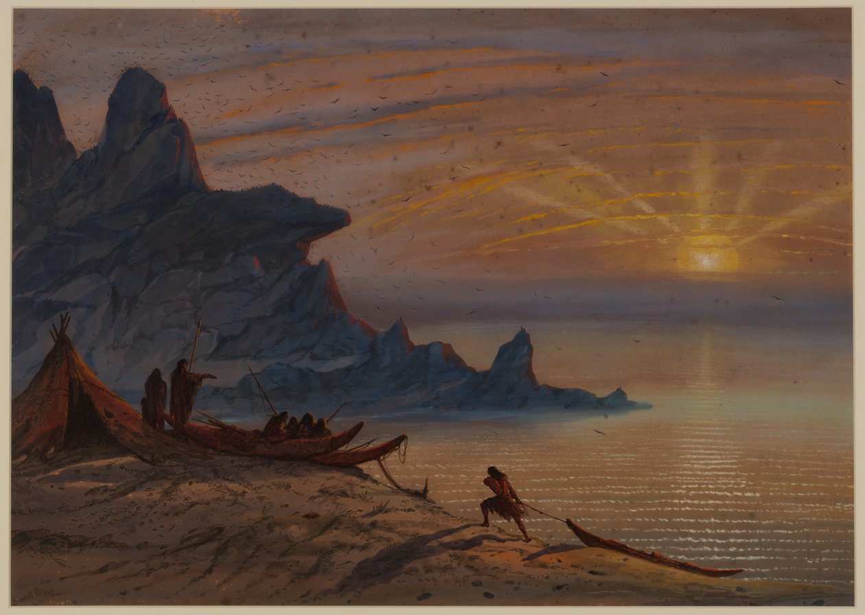 Pôr do sol, 1871 de Ernest Henry Griset