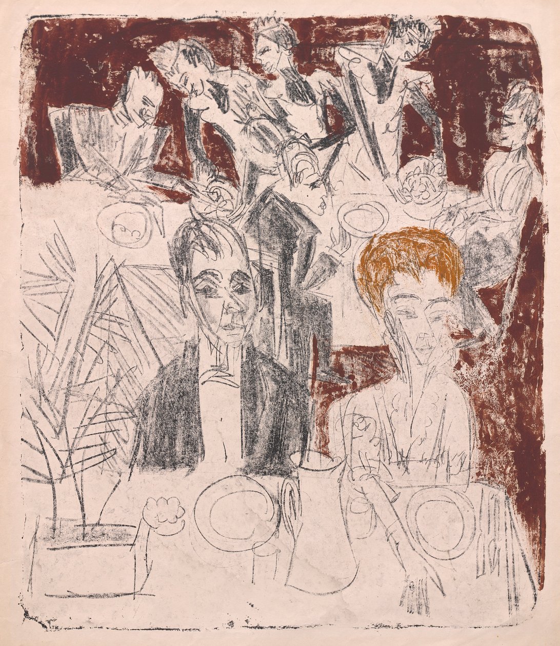 À mesa. de Ernst Ludwig Kirchner
