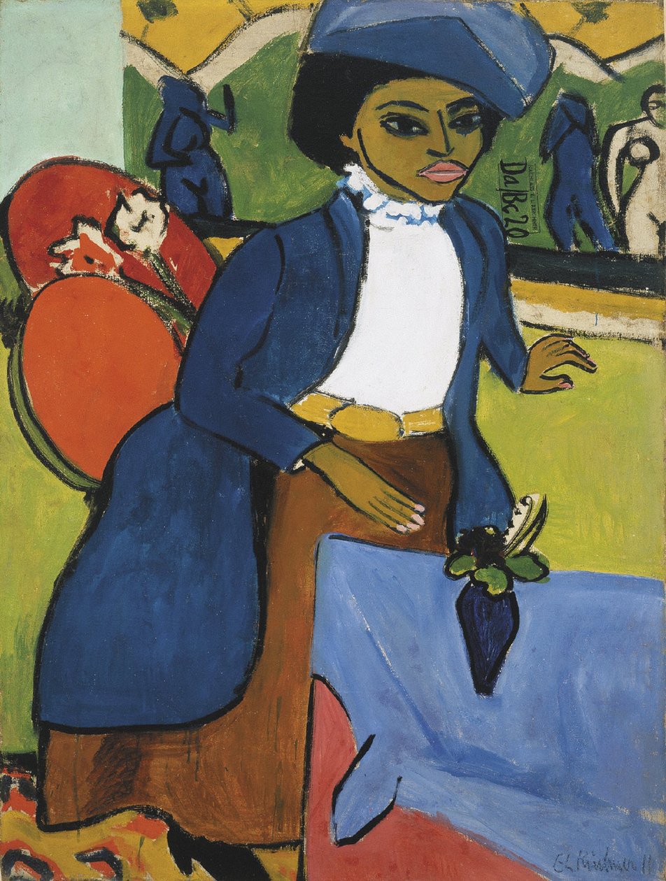Retrato de uma mulher de Ernst Ludwig Kirchner