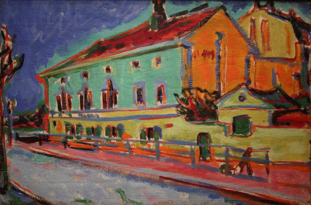 Casas em Dresden de Ernst Ludwig Kirchner