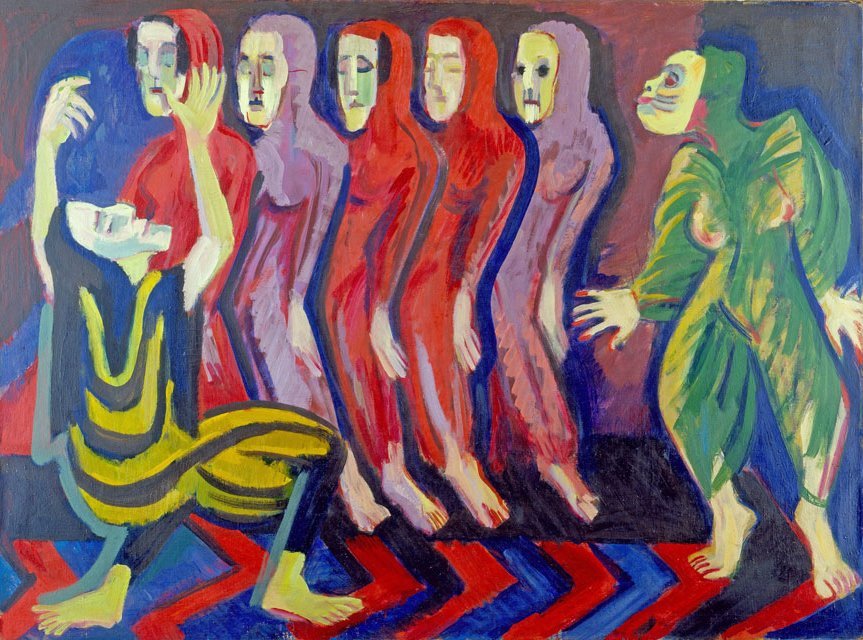 Dança da Morte por Mary Wigman de Ernst Ludwig Kirchner