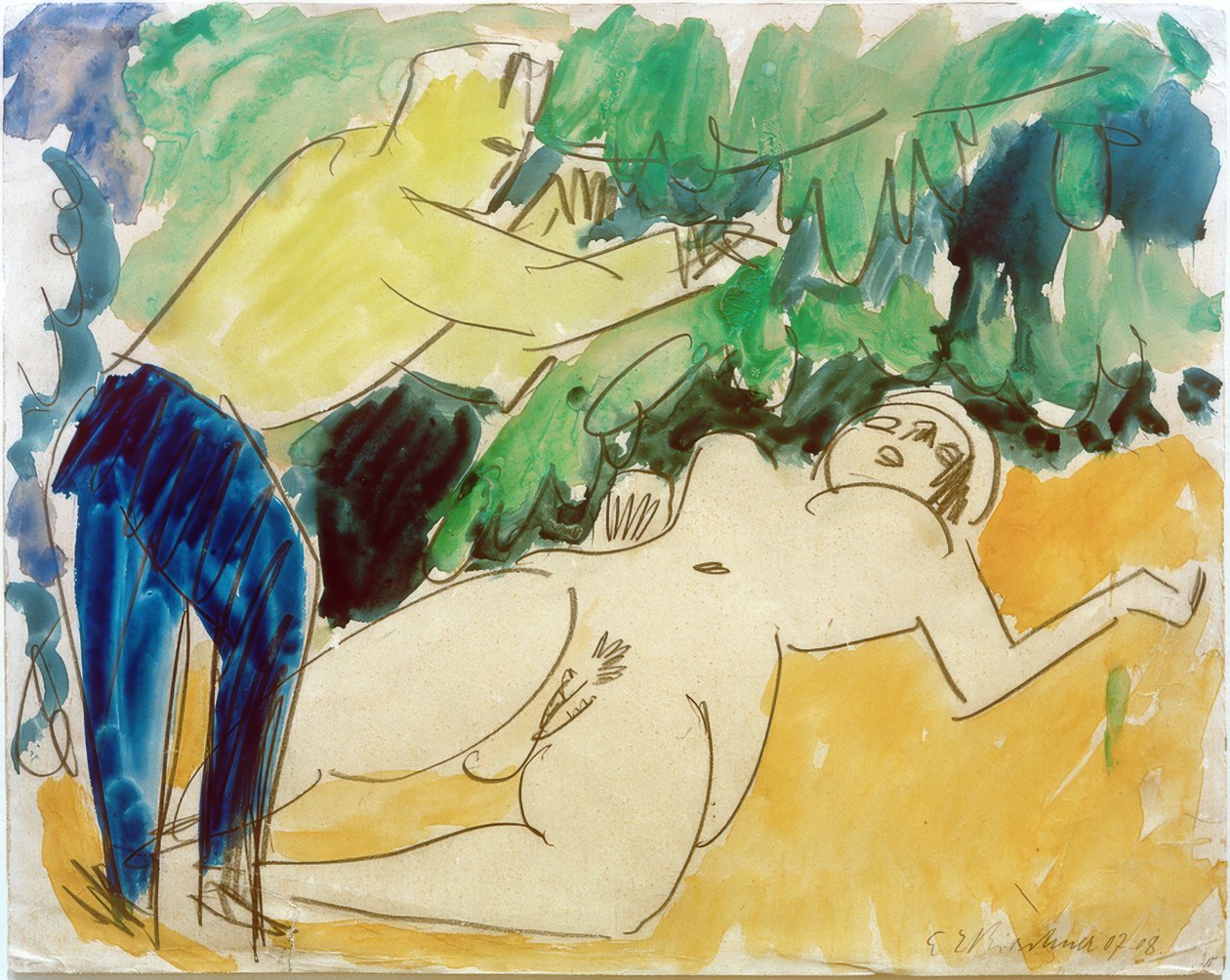 Pintor e modelo de Ernst Ludwig Kirchner