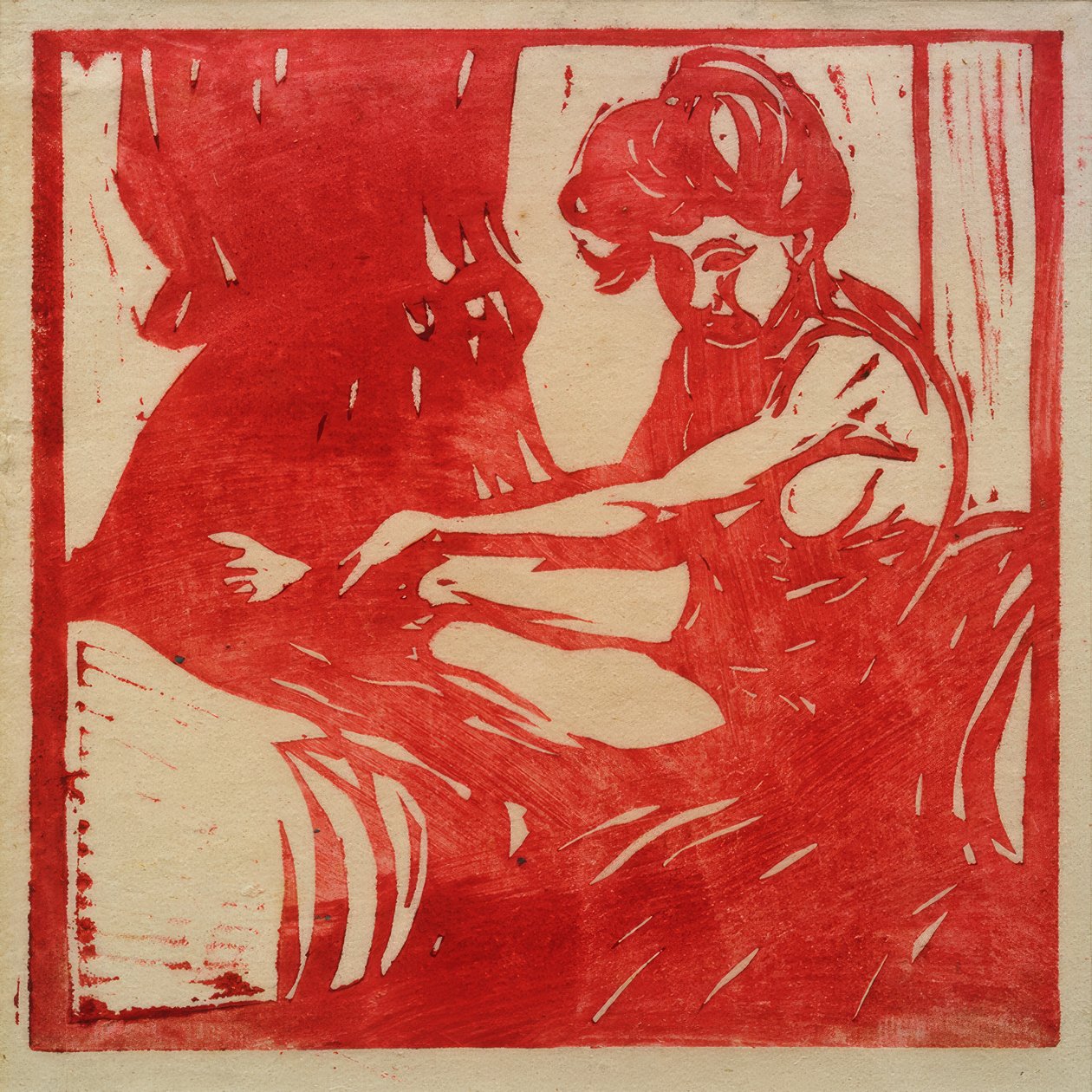 Ato menina sentada de Ernst Ludwig Kirchner