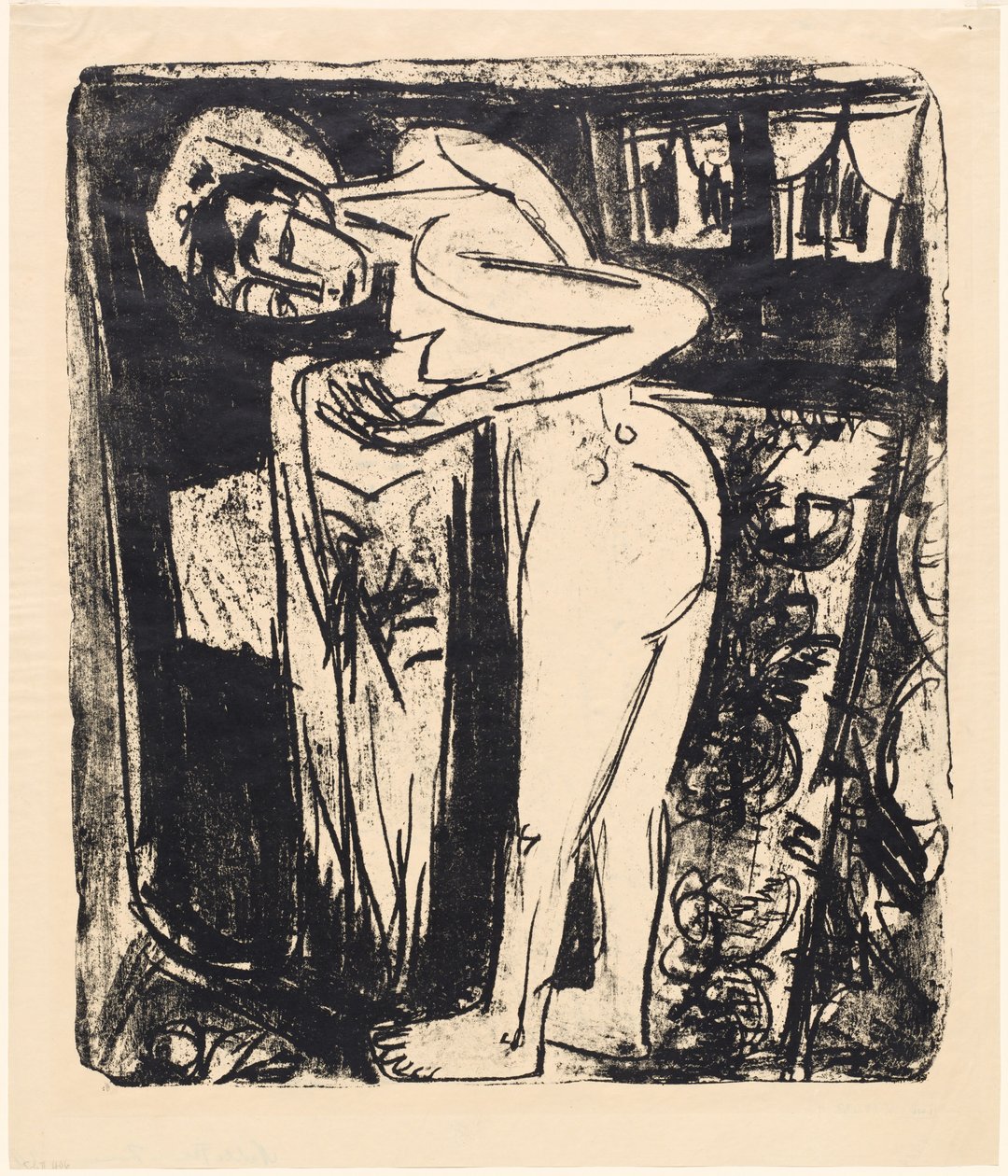 Ficar nu em um quarto de Ernst Ludwig Kirchner