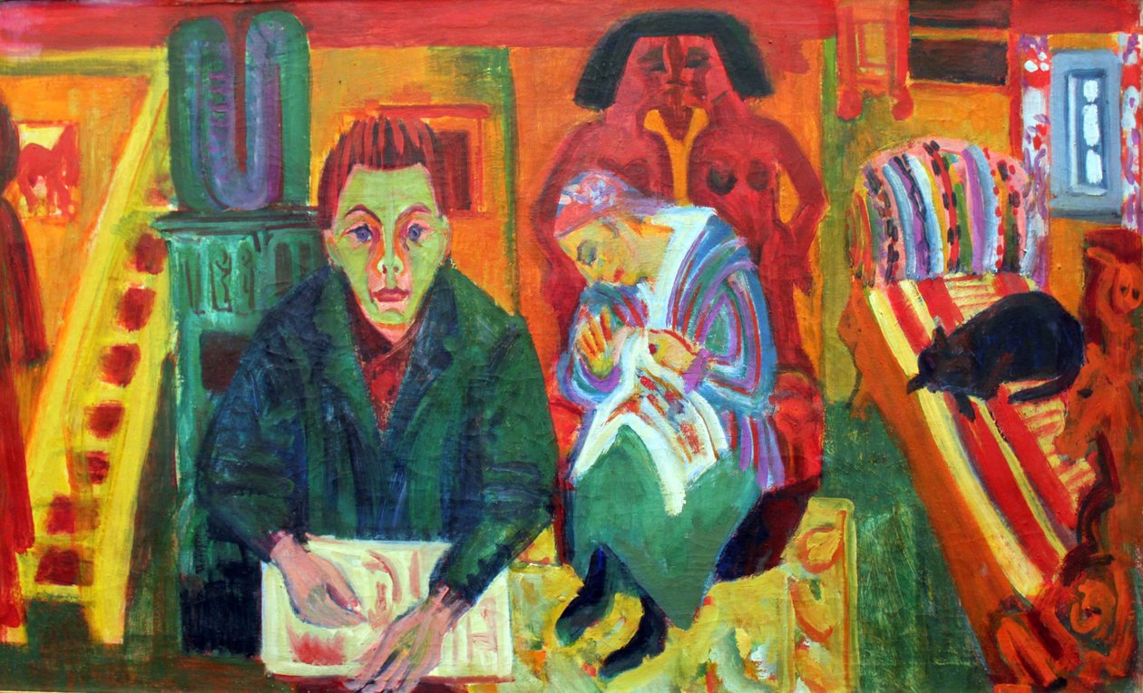 A sala de estar de Ernst Ludwig Kirchner