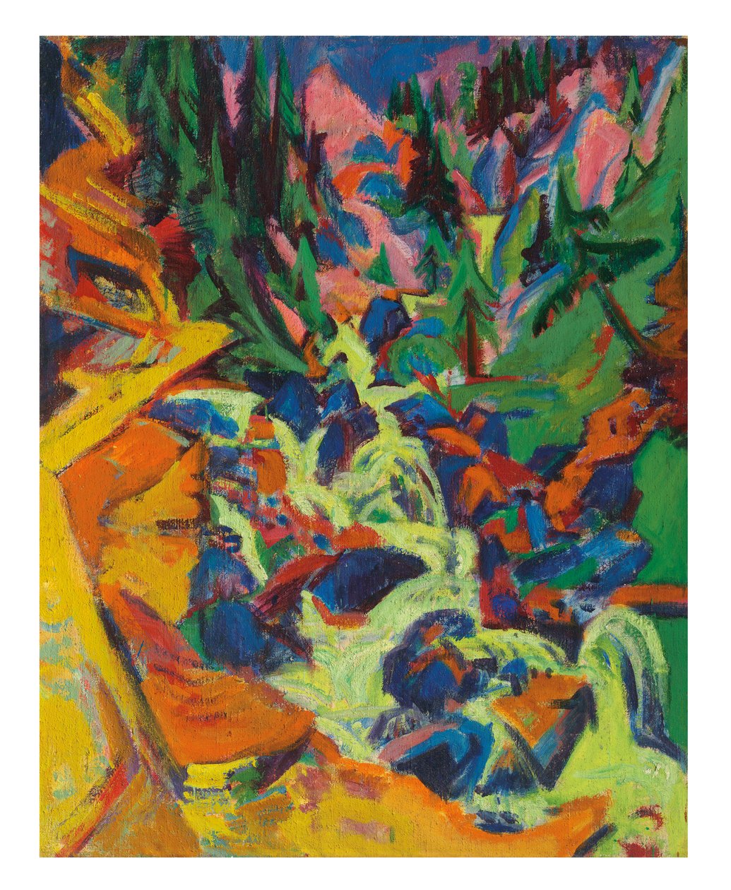 A cachoeira, 1919 de Ernst Ludwig Kirchner