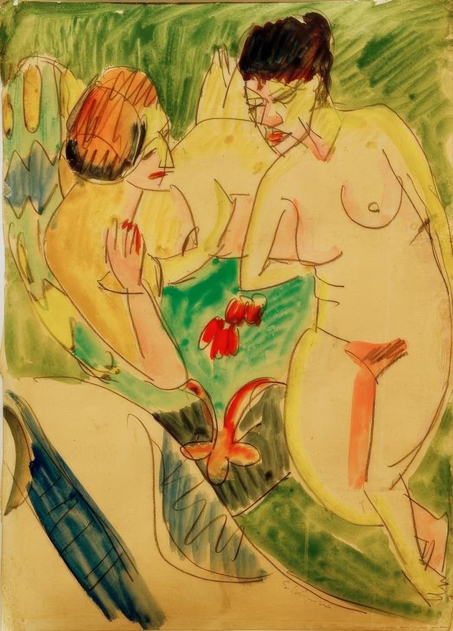 Duas mulheres nuas de Ernst Ludwig Kirchner