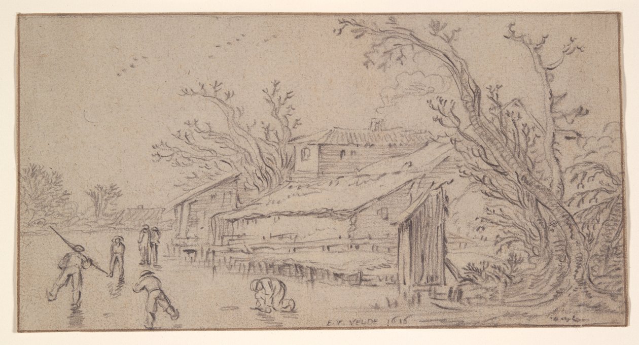 Paisagem de inverno de Esaias van de Velde