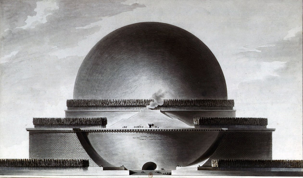 Cenotáfio de Newton de Etienne Louis Boullee