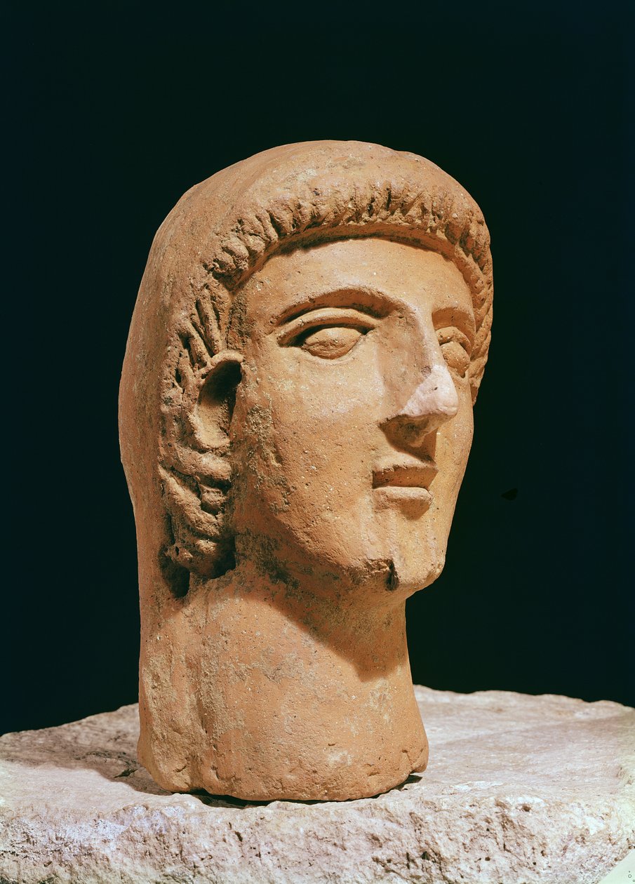 Cabeça votiva (terracota) de Etruscan