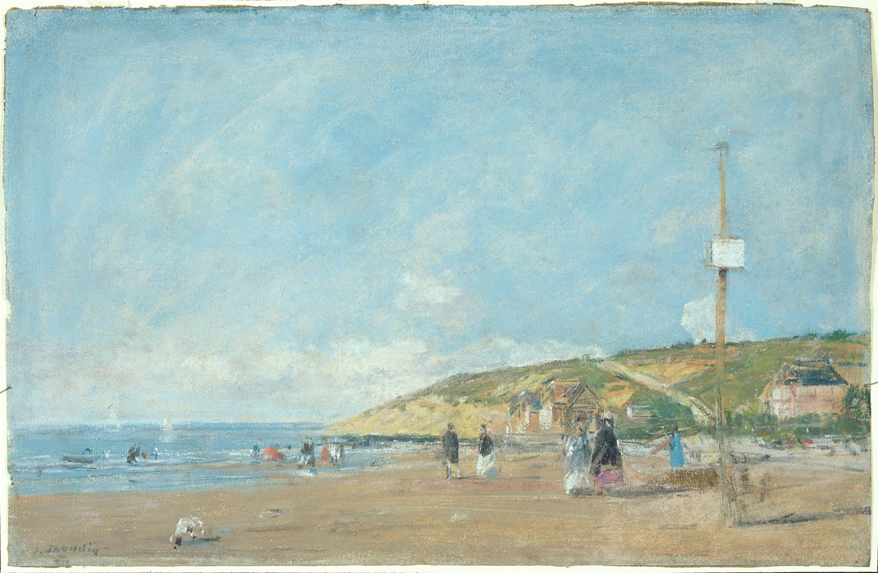 Uma beira-mar (pastel sobre papel) de Eugene Louis Boudin