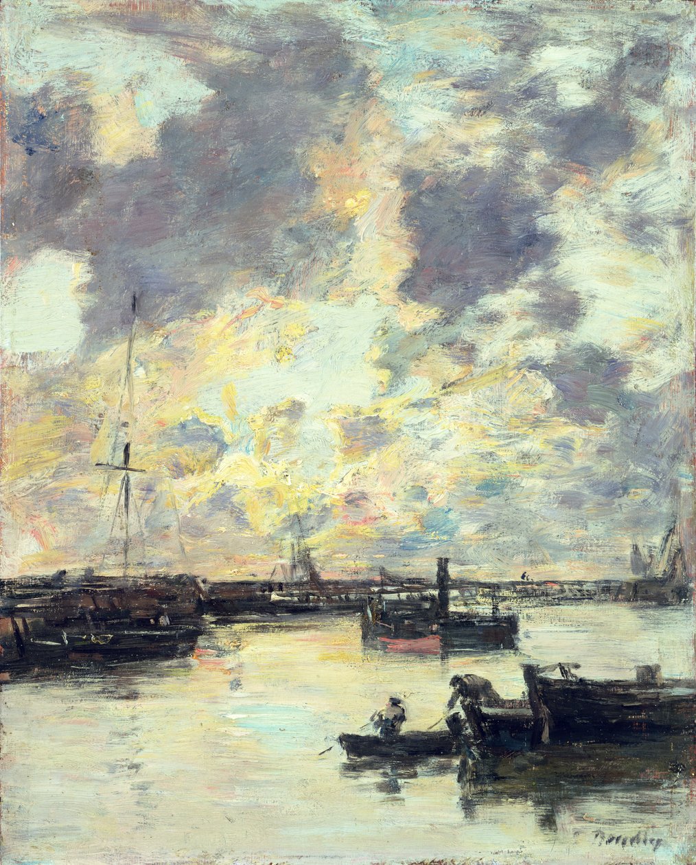 O porto, c.1895 de Eugene Louis Boudin