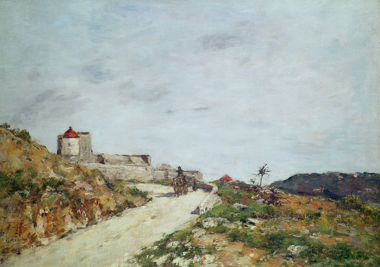 O caminho para a cidadela em Villefranche, 1892 de Eugene Louis Boudin