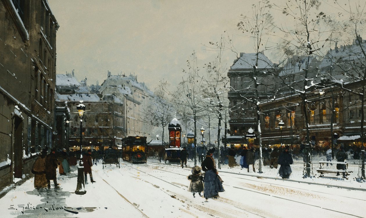 Gare du Nord, Paris de Eugene Galien Laloue