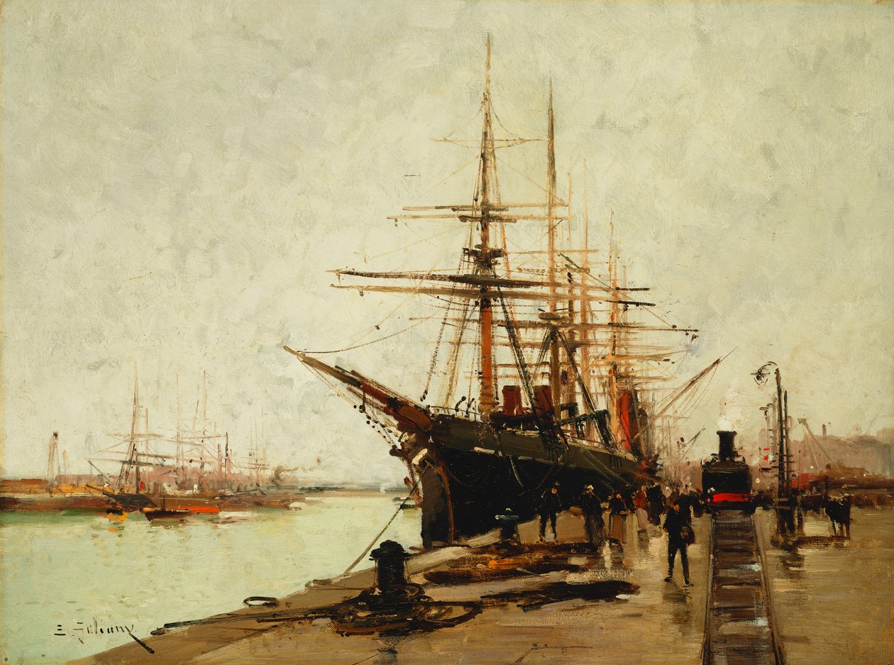 Um porto de Eugene Galien Laloue
