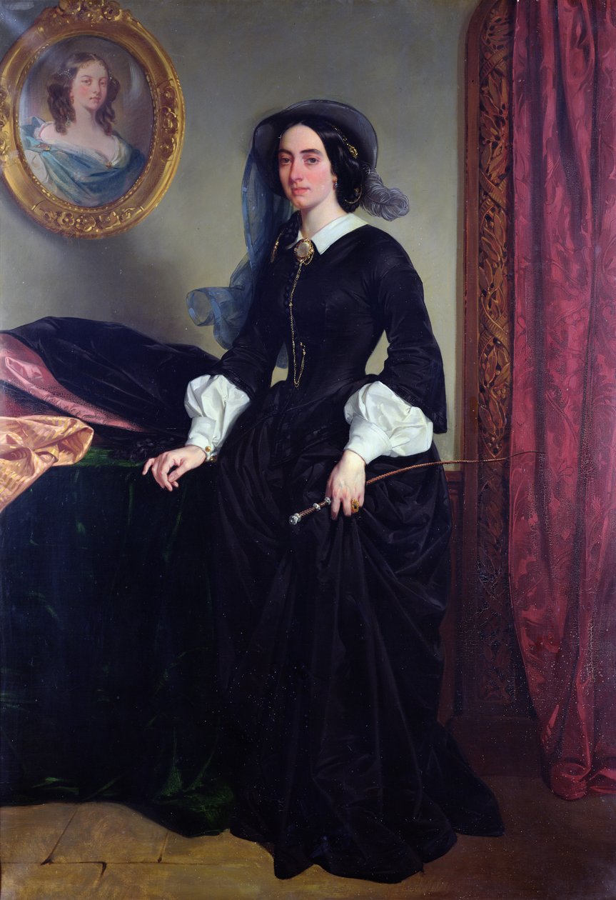 Portrait of Marie Deveria, 1856  de Eugene Deveria