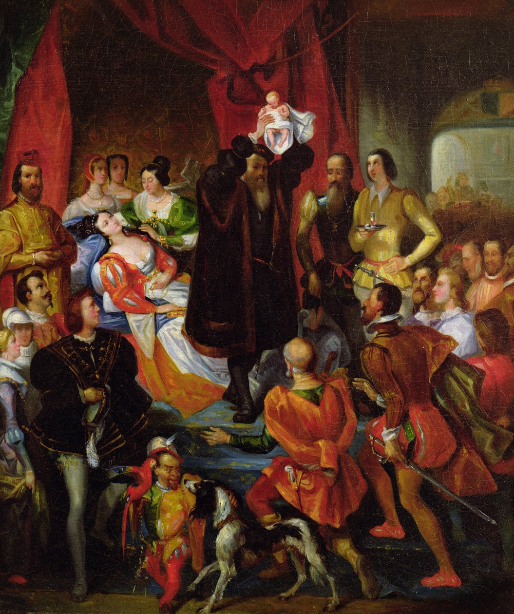 O nascimento de Henri IV, c.1827 de Eugene Deveria