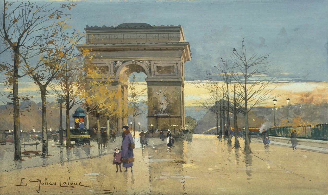 Arco do Triunfo de Eugene Galien Laloue