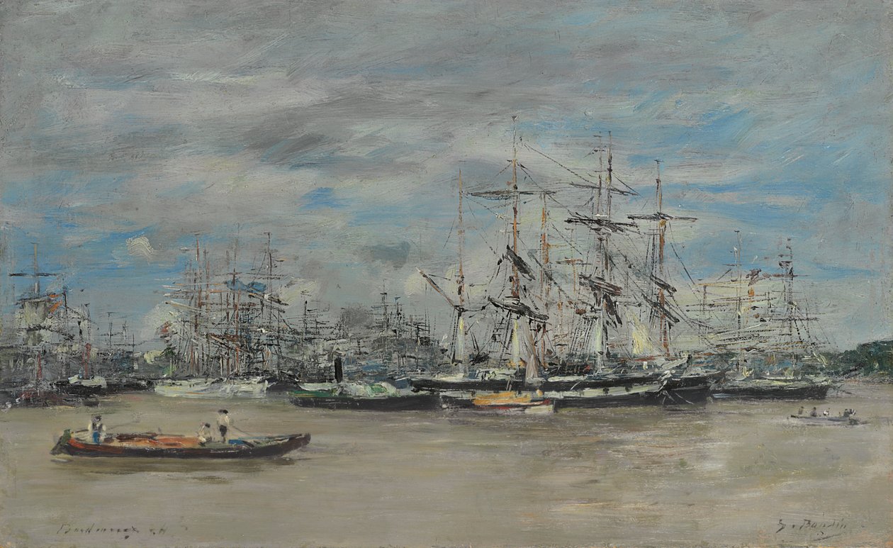 Bordéus, o porto, 1874 de Eugene Louis Boudin