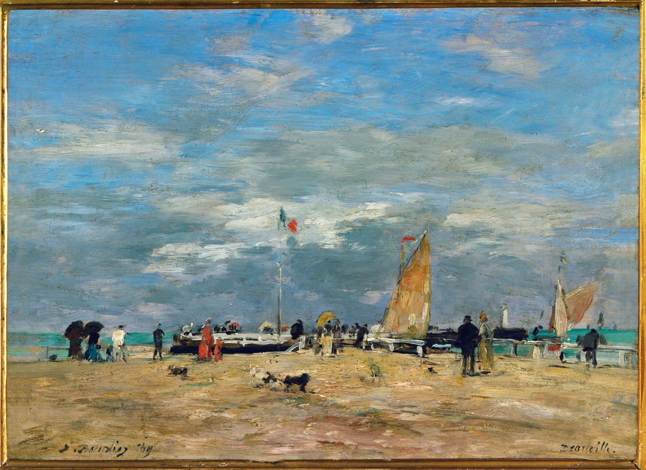 O cais de Deauville de Eugene Louis Boudin