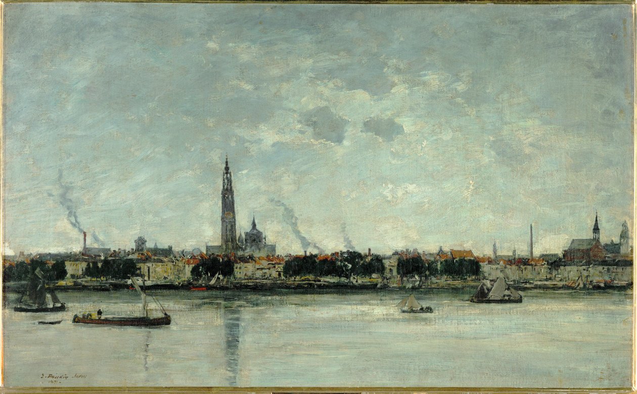 Vista de Antuérpia de Eugene Louis Boudin