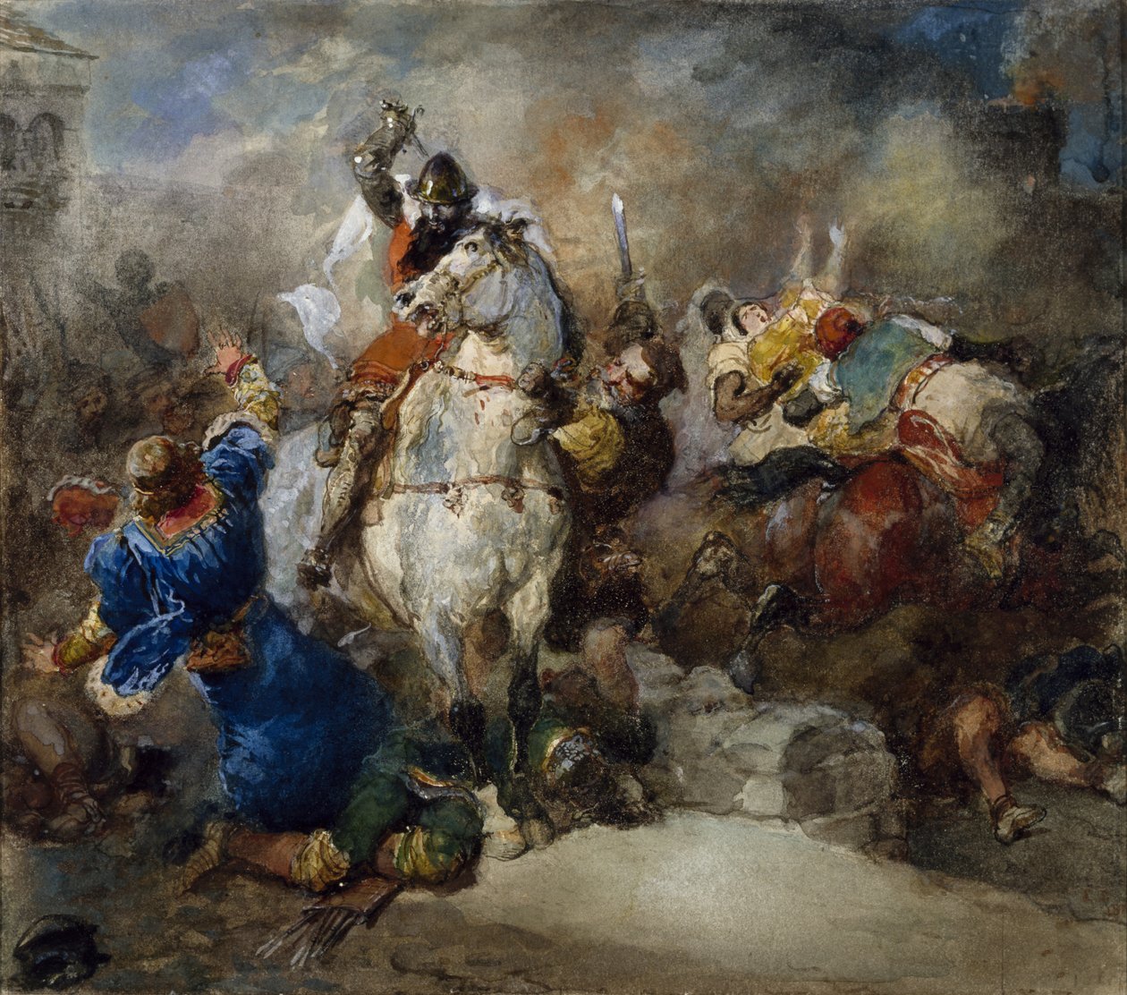 O rapto de Rebecca de Eugene Louis Lami