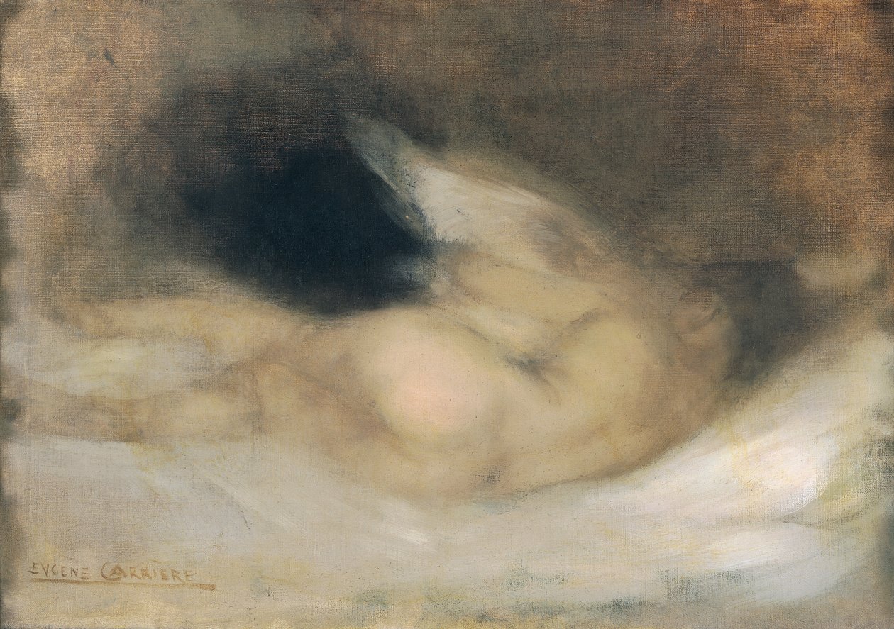 Nu reclinado de Eugène Carrière