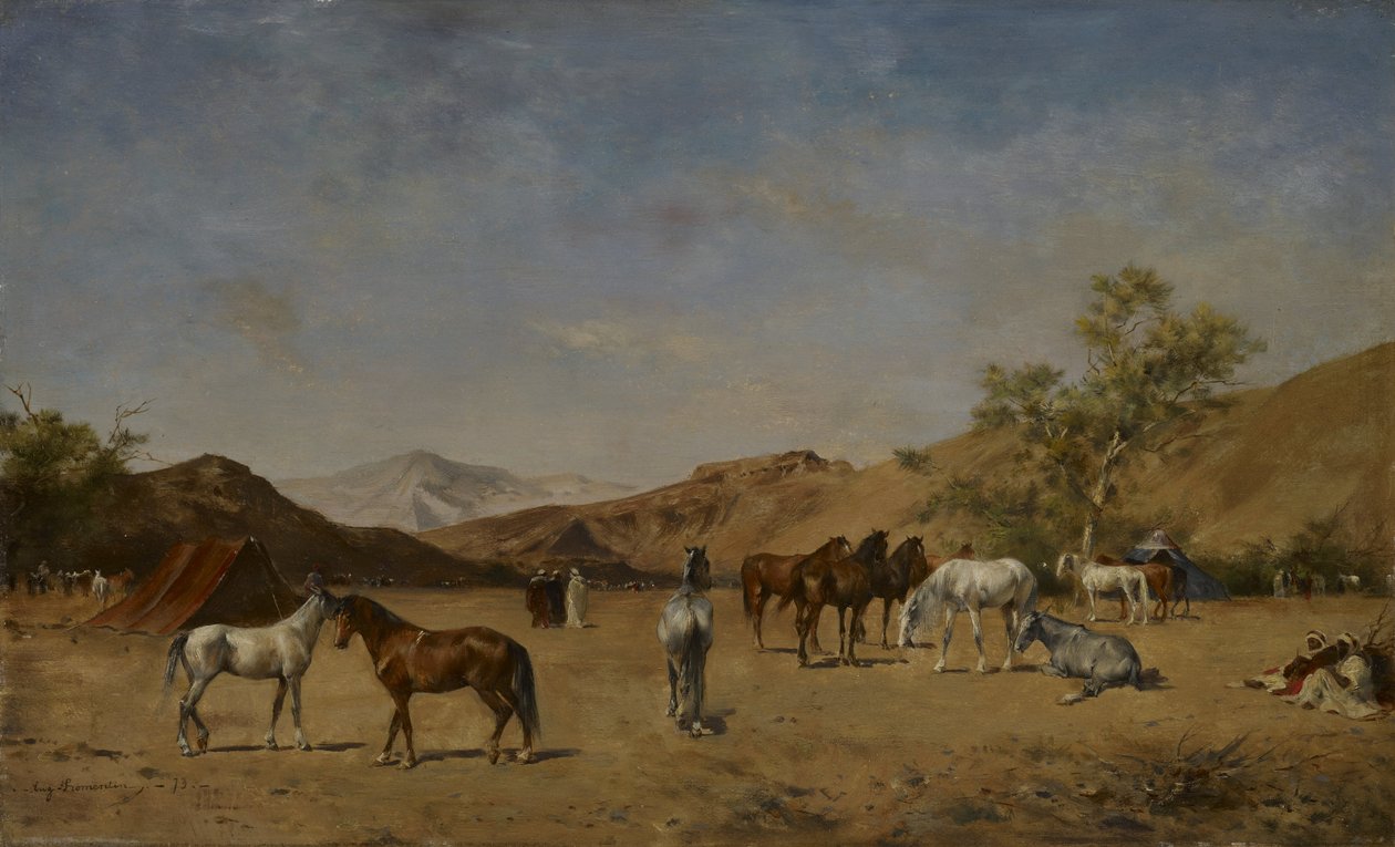 Um acampamento árabe de Eugène  Fromentin