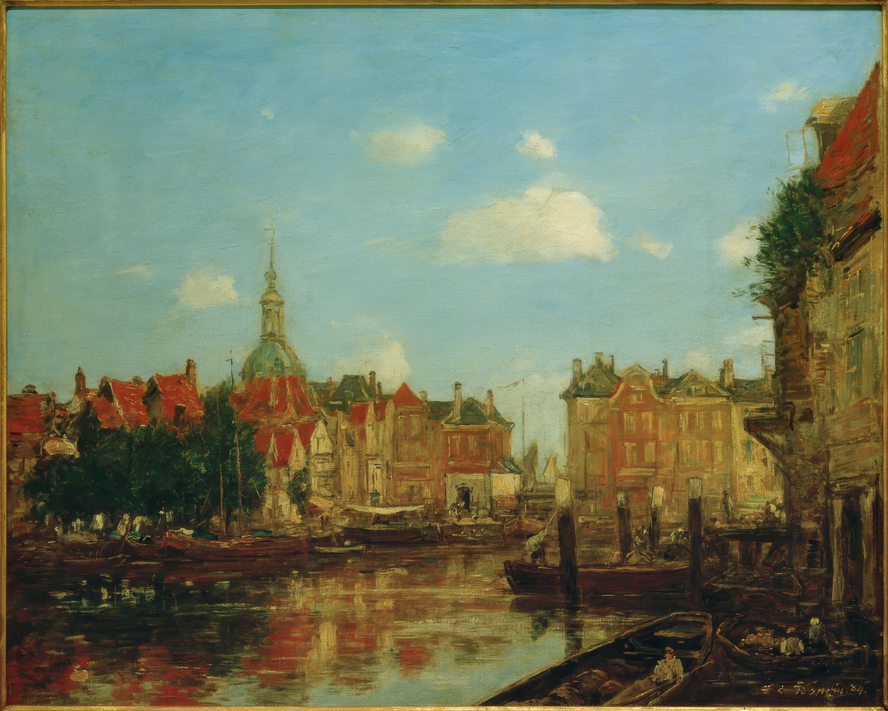 Vista de Dordrecht de Eugene Louis Boudin