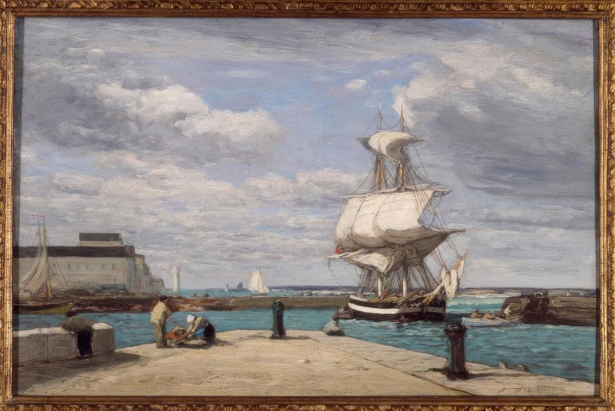 Honfleur, o porto de Eugene Louis Boudin
