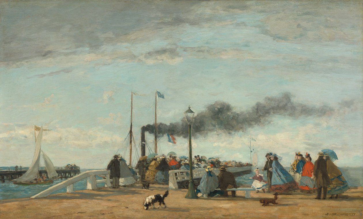 Cais e cais em Trouville de Eugène Boudin