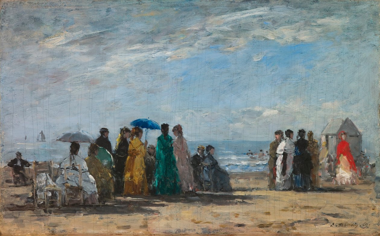 A praia de Trouville de Eugène Boudin