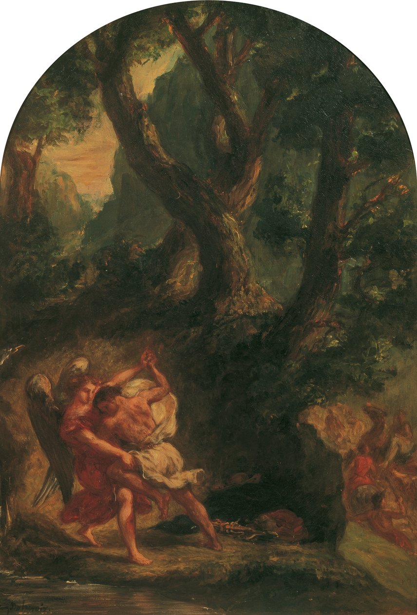 Jacob luta com o anjo de Eugène Delacroix
