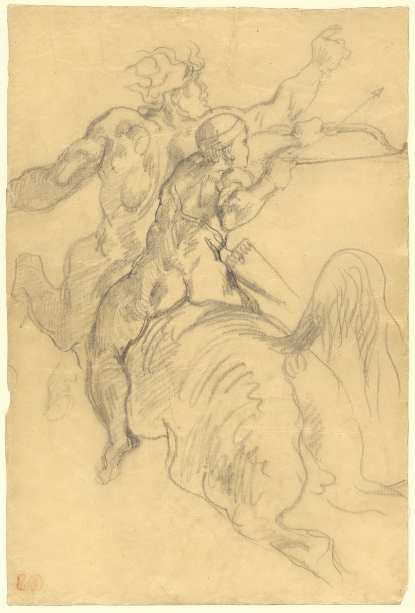 A educação de Aquiles de Eugène Delacroix