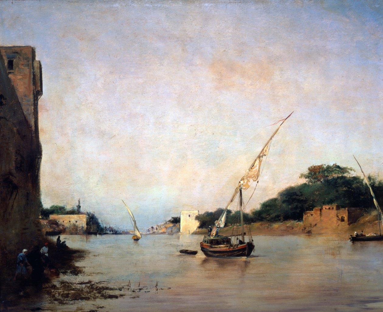 Vista do Nilo, século XIX de Eugène Fromentin