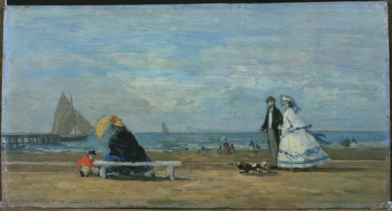 Praia de Trouville de Eugene Louis Boudin