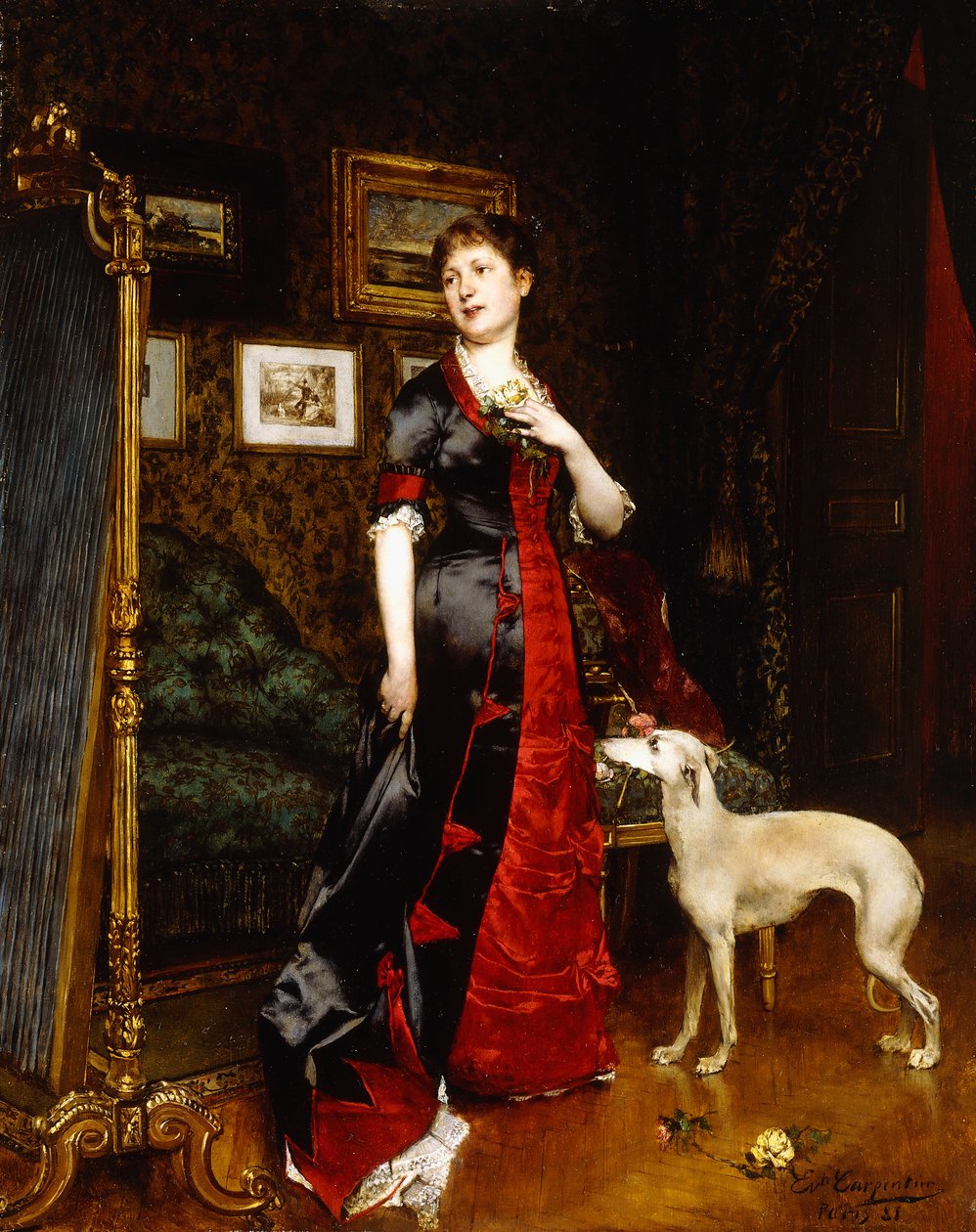 O vestido novo, 1888 de Evariste Carpentier