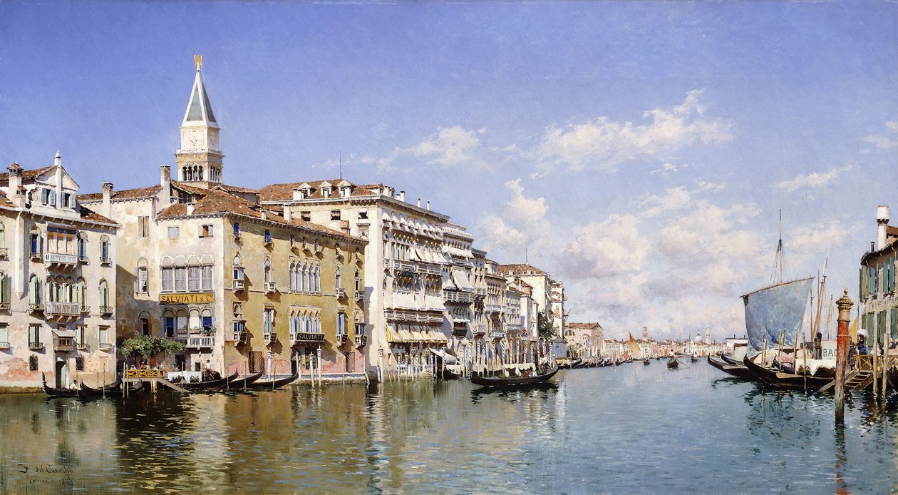 O Grande Canal, Veneza, 1883 de Federico del Campo
