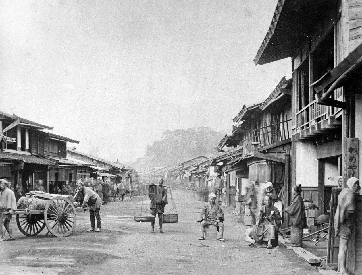 Cidade de Odowara, c.1860s de Felice Beato