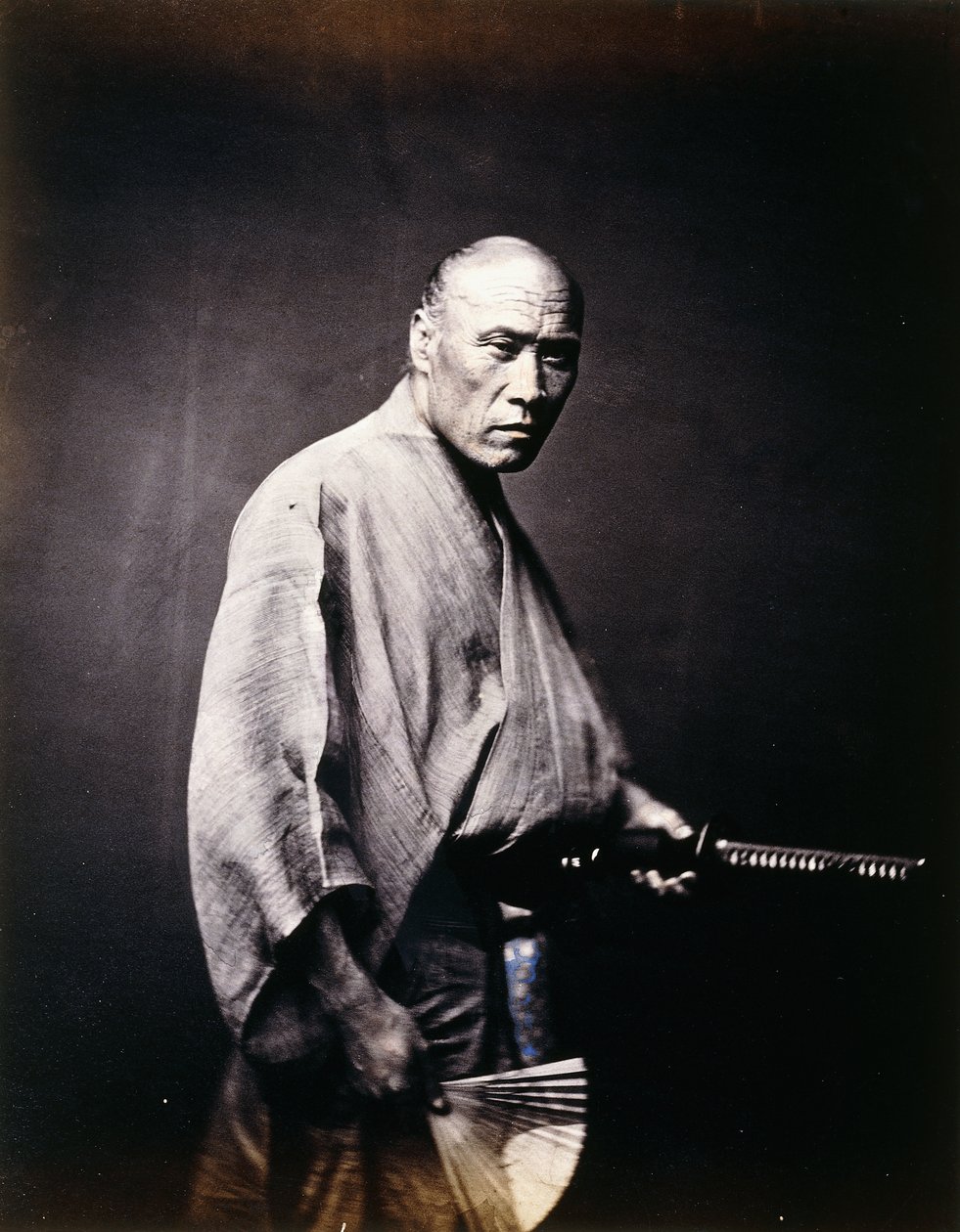 Um samurai japonês, c.1864-1866 de Felice Beato