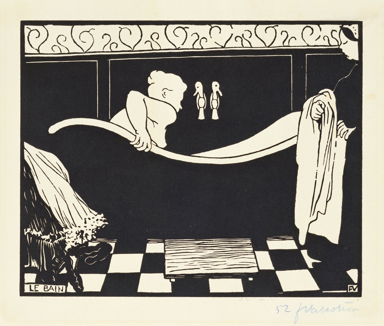 O banho, 1894 de Felix Edouard Vallotton