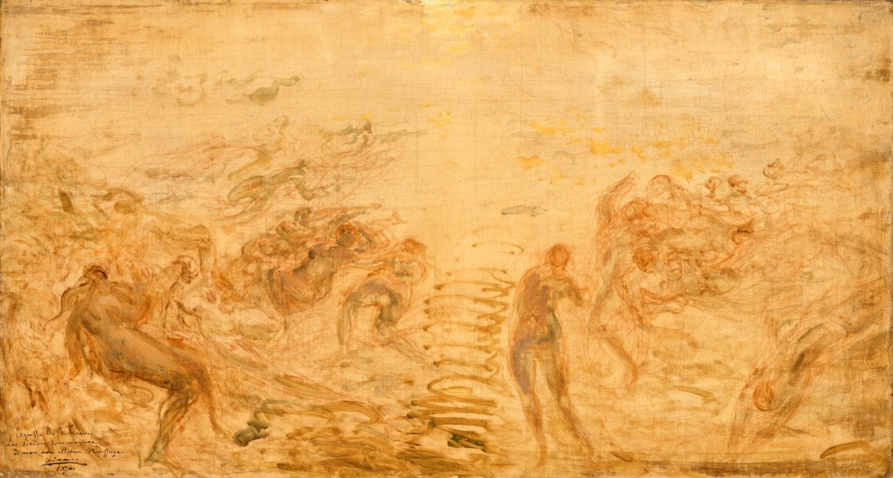 Sereias sob a água, 1874 de Félix Ziem