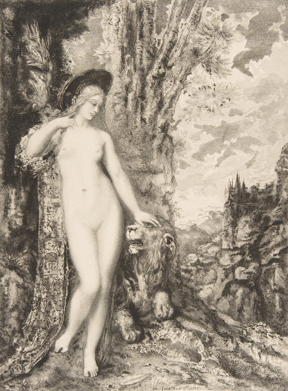 O Leão Amoroso, 1886. de Felix Bracquemond