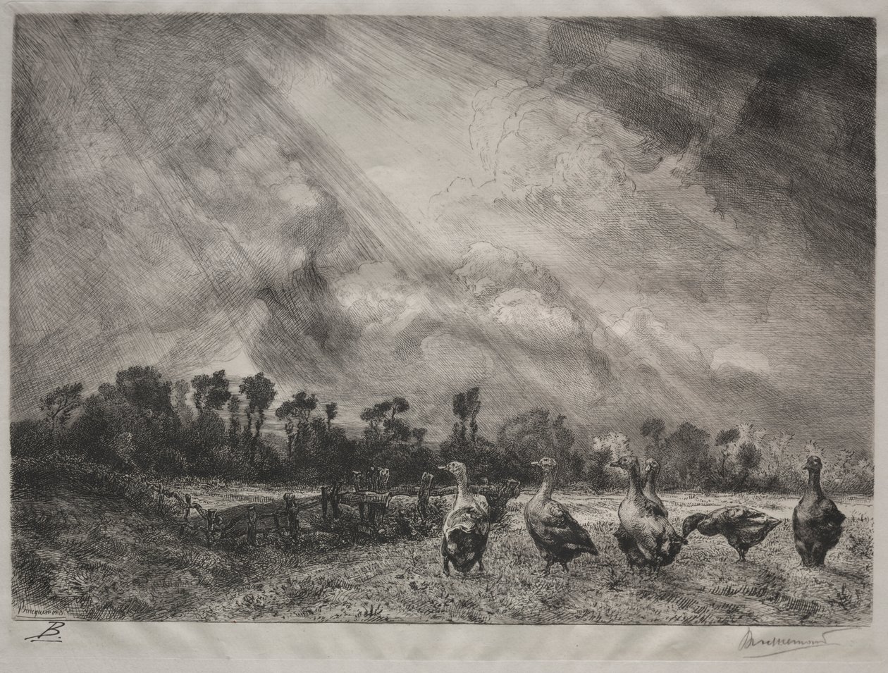 A nuvem de tempestade de Felix Bracquemond