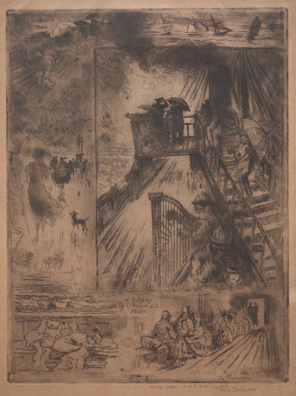 A travessia, c. 1880 de Felix Hilaire Buhot