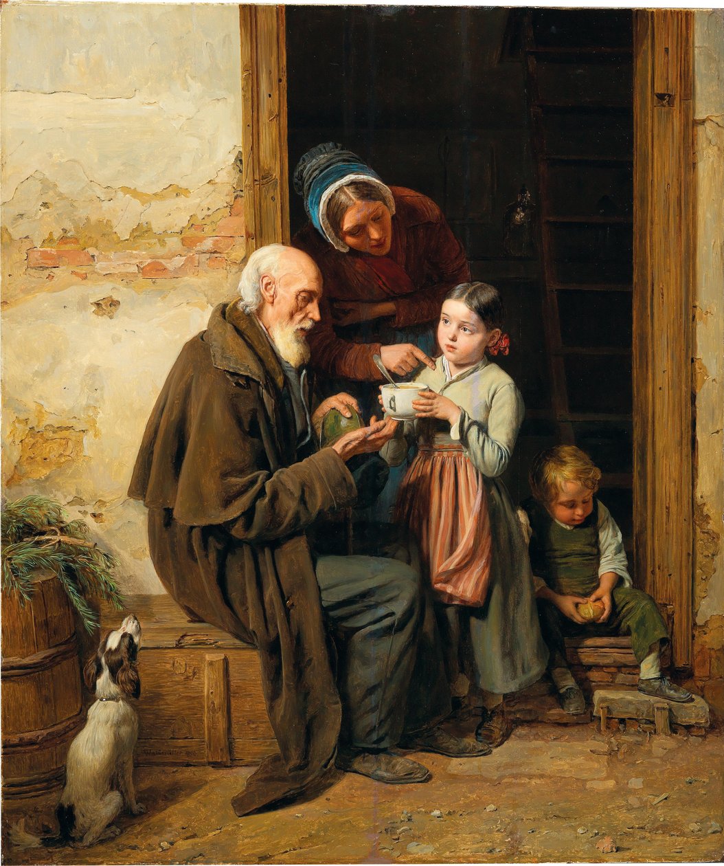 O presente suave de Ferdinand Georg Waldmuller