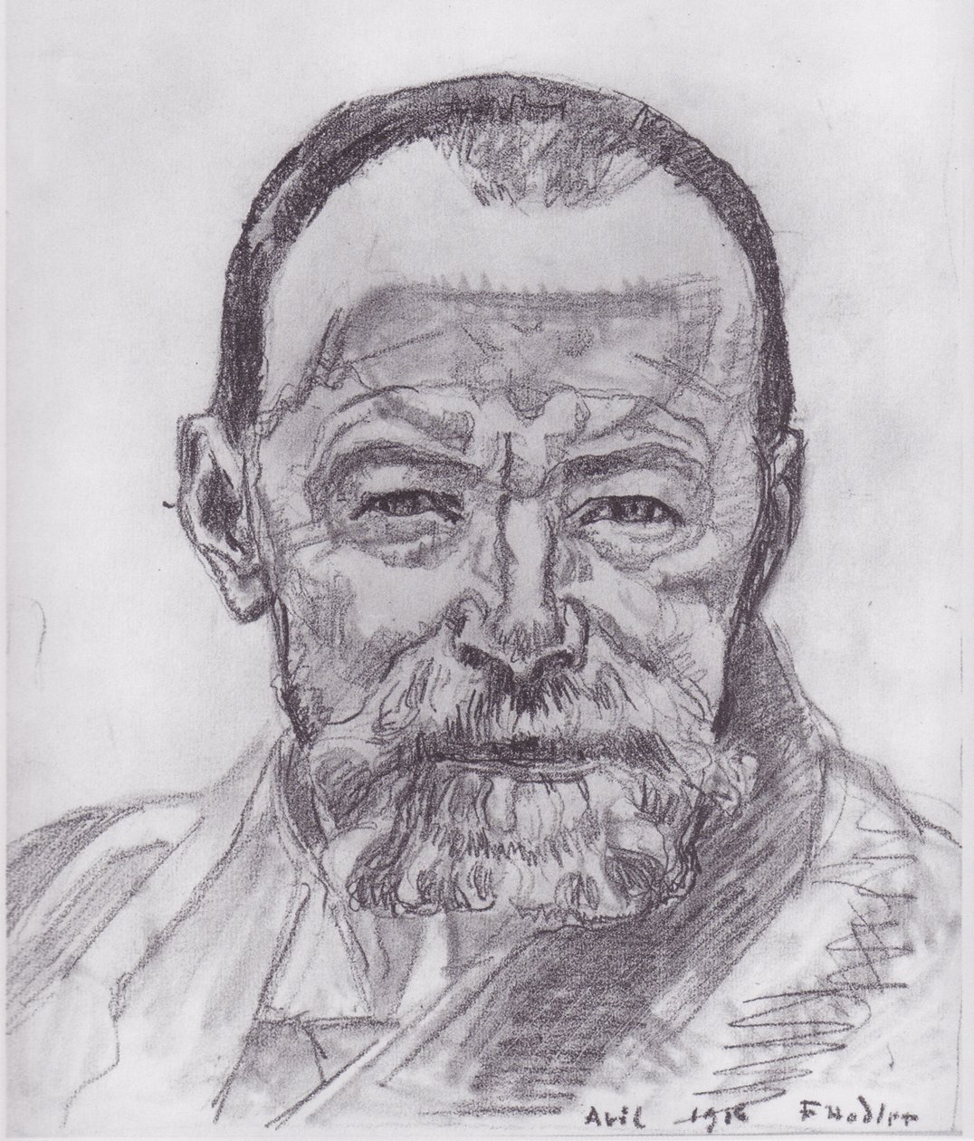 estudos auto-retrato. de Ferdinand Hodler